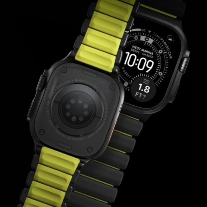 Nomad Stratos Λουράκι Ανοξείδωτο Ατσάλι Black Titanium / Volt (Apple Watch 44/45/46mm, Ultra 49mm)