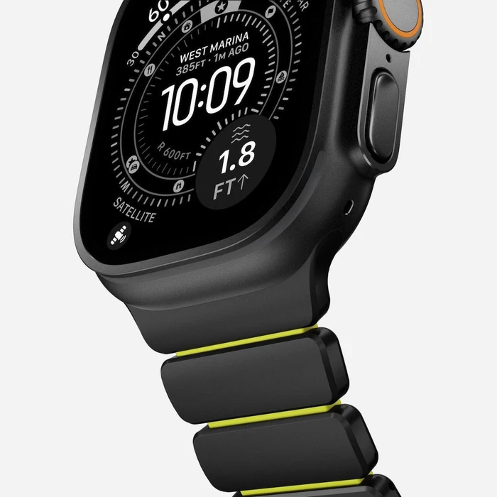 Nomad Stratos Λουράκι Ανοξείδωτο Ατσάλι Black Titanium / Volt (Apple Watch 44/45/46mm, Ultra 49mm)