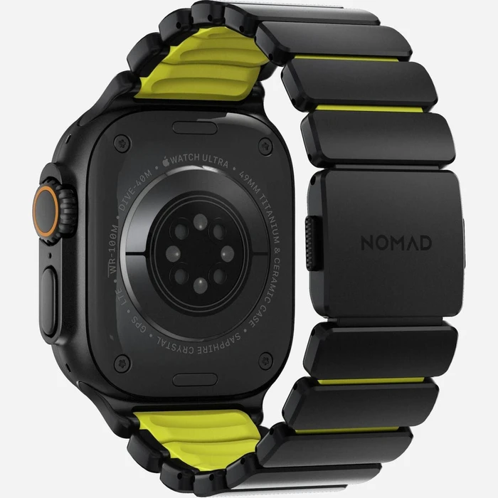 Nomad Stratos Λουράκι Ανοξείδωτο Ατσάλι Black Titanium / Volt (Apple Watch 44/45/46mm, Ultra 49mm)