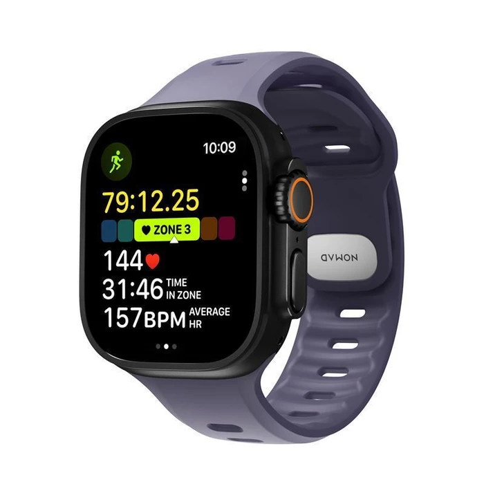 Nomad Tempo Silicone Watch Band (Dusk Purple) with Pin — Compatible with Apple Watch 44/45/46mm & Ultra 49mm