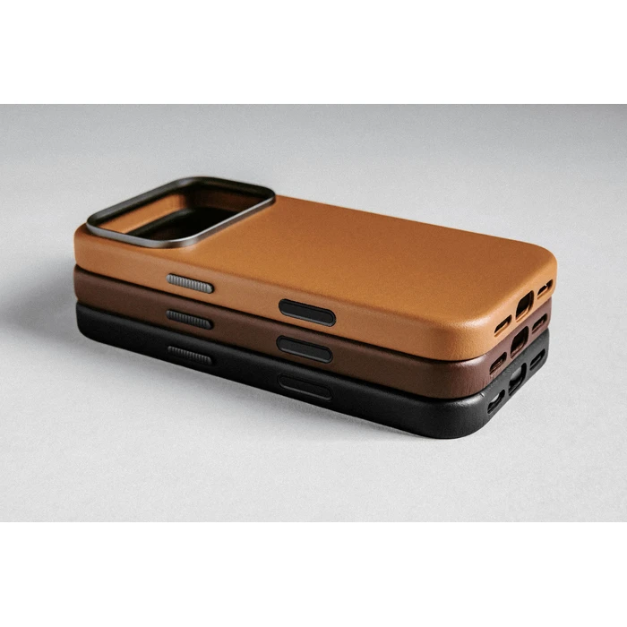 Nomad Leather Back Cover 1.15mm Black for iPhone 17 Pro Max (MagSafe Compatible)