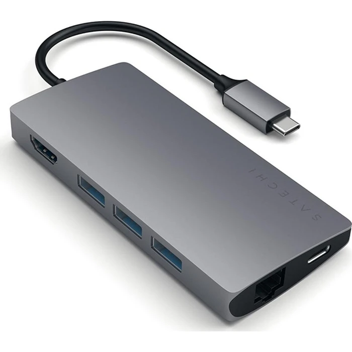 Satechi USB-C Docking Station with HDMI 4K, PD, Ethernet - Grey (ST-TCMA2M)