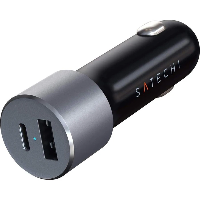 Satechi Φορτιστής Αυτοκινήτου 72W (USB-C PD 60W + USB-A 12W) ST-TCPDCCM — Μαύρο/Γκρι