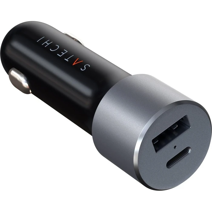 Satechi Φορτιστής Αυτοκινήτου 72W (USB-C PD 60W + USB-A 12W) ST-TCPDCCM — Μαύρο/Γκρι