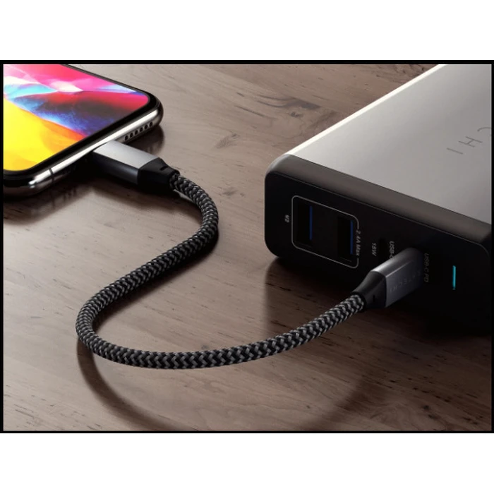 Satechi Braided USB-C to Lightning Cable 60W 0.25m (ST-TCL10M)