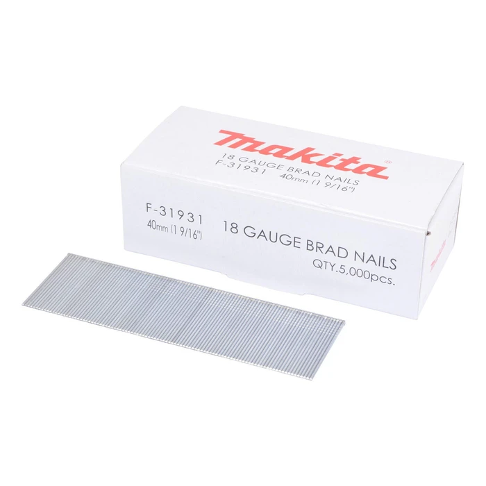 Makita F-31931 Brad Nails 18 Gauge (1.2mm) 40 mm - 5000 pcs