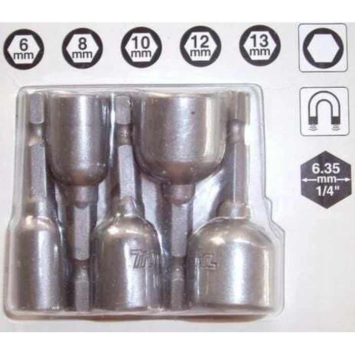 Makita Magnetic Hex Impact Sockets with 1/2" Drive - Set of 5 (B-39154)