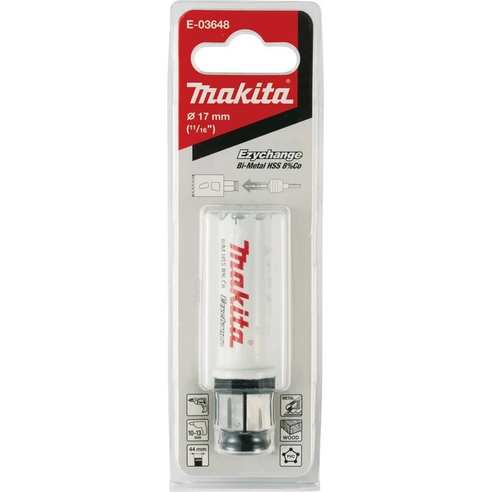Makita 17mm Hole Saw / Cup Drill for Wood, Metal & Plastic - MPN E-03648