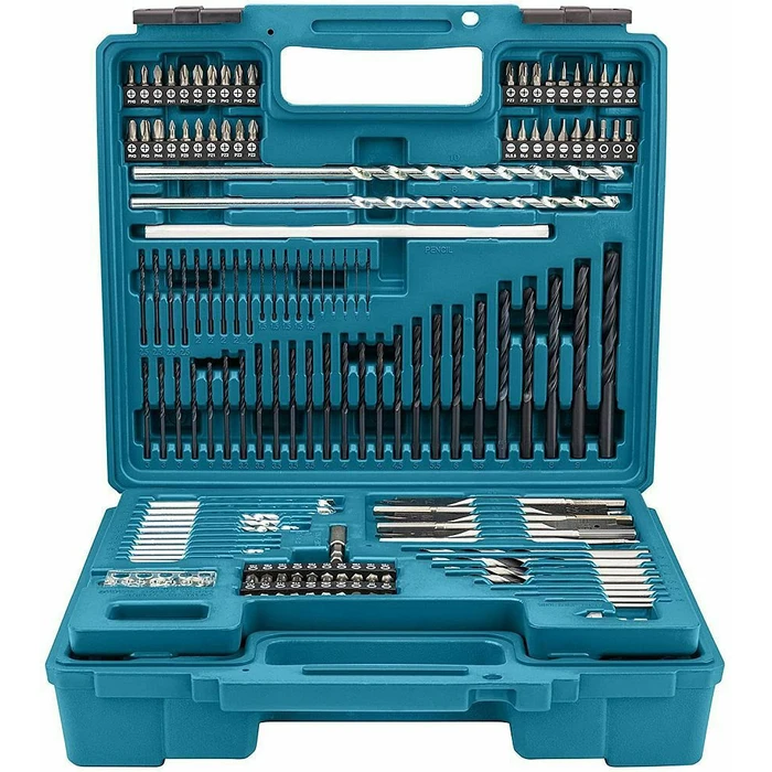 Makita 212-Piece Drill & Screwdriver Bit Set for Metal and Wood E-06270