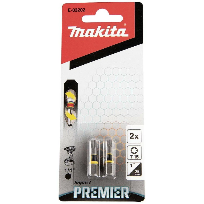 Makita Σετ 2 Μύτες Κατσαβιδιού E-03202 (T15)