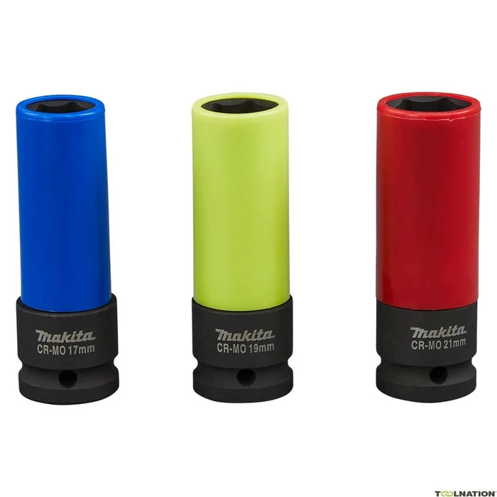 Makita Hexagon Sockets with 1/2" Drive, Set of 3 (17/19/21 mm) E-12354
