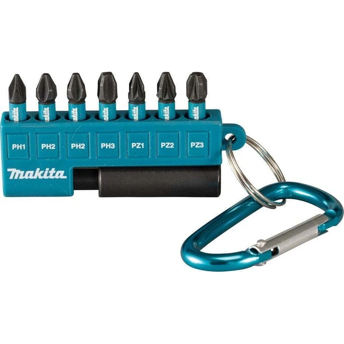 Makita 8-Piece Screwdriver Bit Set Phillips/Pozidriv PH1-PH3, PZ1-PZ3 1/4" Impact Black (E-11994)