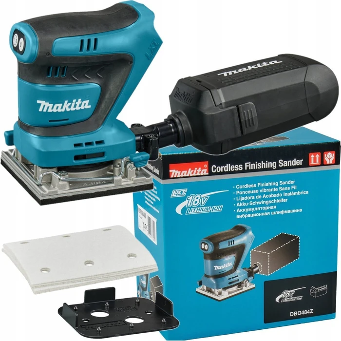 Makita DBO484Z 18V Cordless Orbital Sander (Body Only) Variable Speed with Dust Extraction
