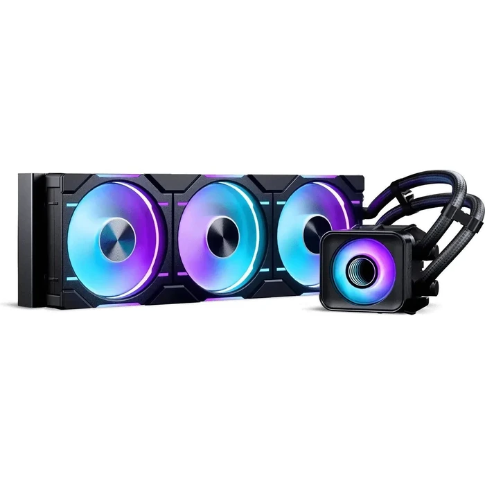 Phanteks Glacier One 360D30 X2 AIO Υδρόψυξη CPU 360mm με 3x 120mm RGB ανεμιστήρες (Μαύρο)