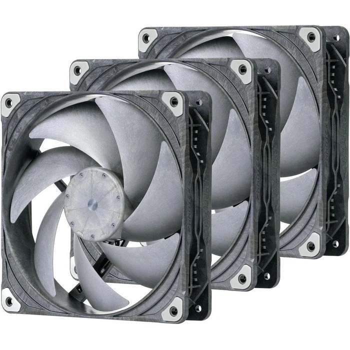 Phanteks T30 140mm PWM Case Fan 3-pack (2500 rpm / 140 CFM) Black, No LED