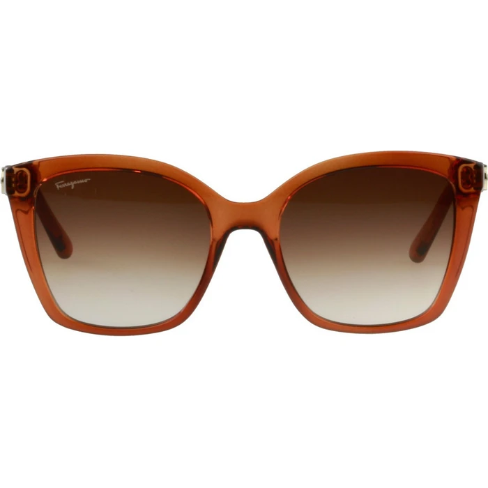 Salvatore Ferragamo Γυναικεία Γυαλιά Ηλίου με Καφέ Κοκκάλινο Σκελετό και Καφέ Ντεγκραντέ Φακό SF1026S 261