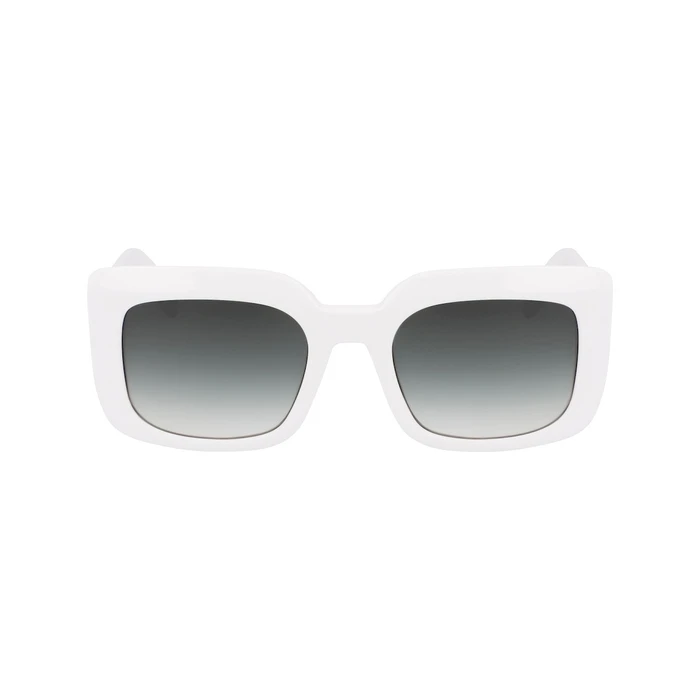 Longchamp Γυναικεία Γυαλιά Ηλίου με Λευκό Κοκκάλινο Σκελετό και Γκρι Ντεγκραντέ Φακό LO753S 109