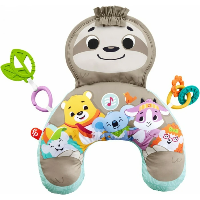 Fisher-Price Musical Sloth Tummy Wedge Pillow with Vibration GRR01