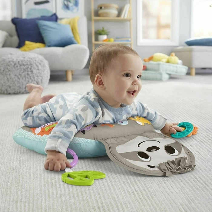 Fisher-Price Musical Sloth Tummy Wedge Pillow with Vibration GRR01
