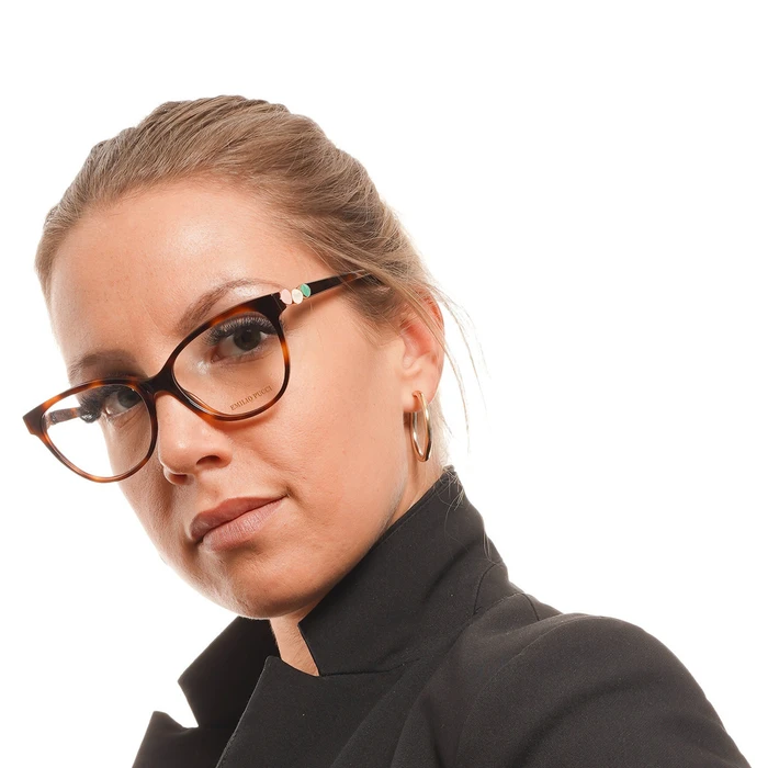 Emilio Pucci Γυναικείος Κοκκάλινος Σκελετός Γυαλιών Cat Eye Καφέ EP5151 052