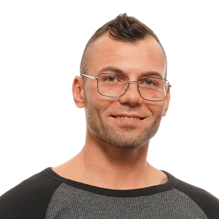 Omega Ανδρικός Μεταλλικός Σκελετός Γυαλιών Ασημί OM5035/D 016