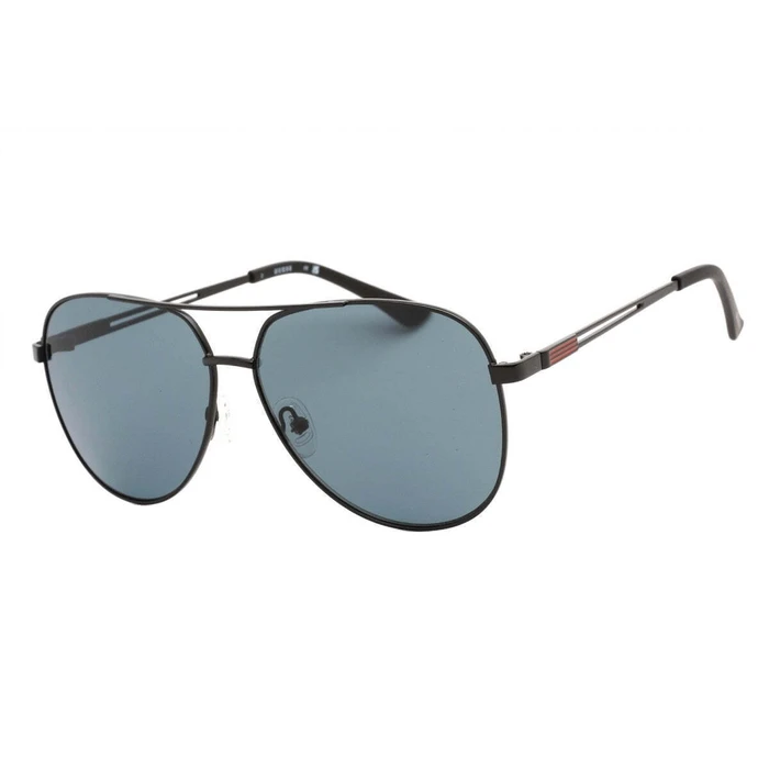 Guess Ανδρικά Γυαλιά Ηλίου με Μαύρο Μεταλλικό Σκελετό και Μαύρο Φακό GF0231 02A