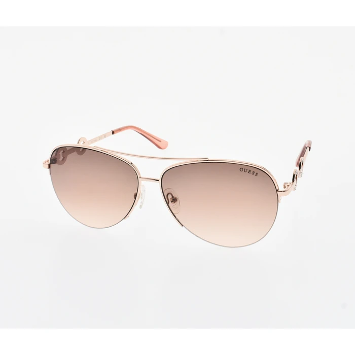 Guess Γυναικεία Γυαλιά Ηλίου με Χρυσό Μεταλλικό Σκελετό και Καφέ Ντεγκραντέ Φακό GF6171 28F