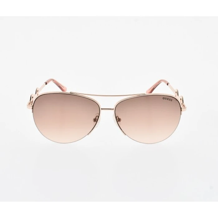Guess Γυναικεία Γυαλιά Ηλίου με Χρυσό Μεταλλικό Σκελετό και Καφέ Ντεγκραντέ Φακό GF6171 28F