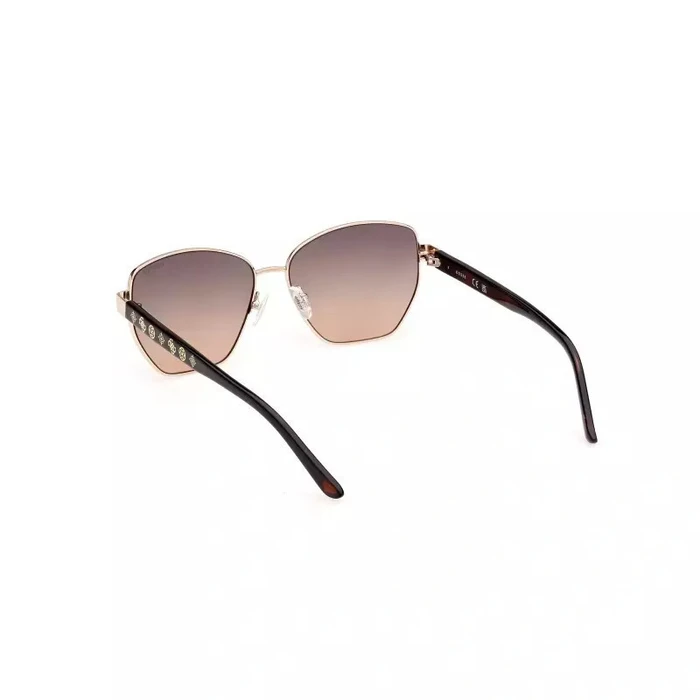 Guess Γυναικεία Γυαλιά Ηλίου με Χρυσό Μεταλλικό Σκελετό και Καφέ Ντεγκραντέ Φακό GU00102 32F