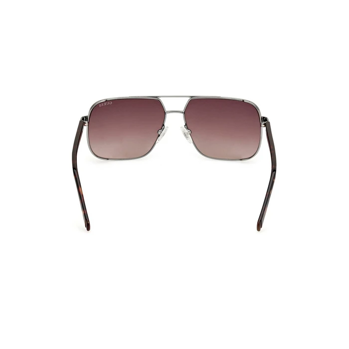 Guess Ανδρικά Γυαλιά Ηλίου με Ασημί Μεταλλικό Σκελετό και Καφέ Ντεγκραντέ Φακό GU00119 08F