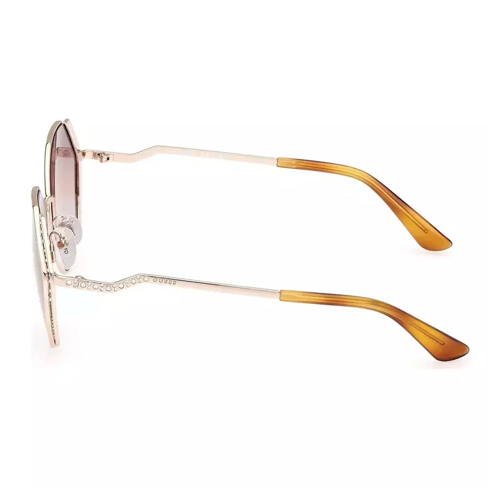 Guess Γυναικεία Γυαλιά Ηλίου με Χρυσό Μεταλλικό Σκελετό και Μωβ Ντεγκραντέ Φακό GU7842S 33F