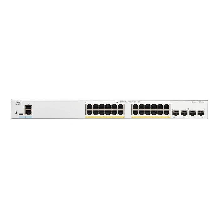 Cisco Catalyst C1200-24P-4X Διαχειριζόμενος L2 PoE++ Switch — 24x Gigabit RJ‑45 + 4x SFP/SFP+