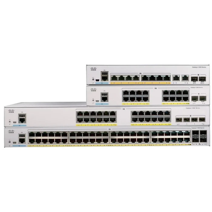 Cisco Catalyst C1200-24P-4X Διαχειριζόμενος L2 PoE++ Switch — 24x Gigabit RJ‑45 + 4x SFP/SFP+