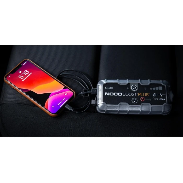 NOCO GB40 Boost Plus 12V 1000A Portable Jump Starter with Power Bank, USB and 100-lumen LED Flashlight