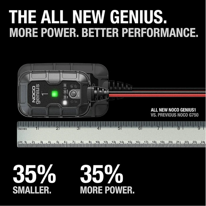 NOCO Genius1 1A Battery Charger & Maintainer 6/12V (GENIUS1EU)