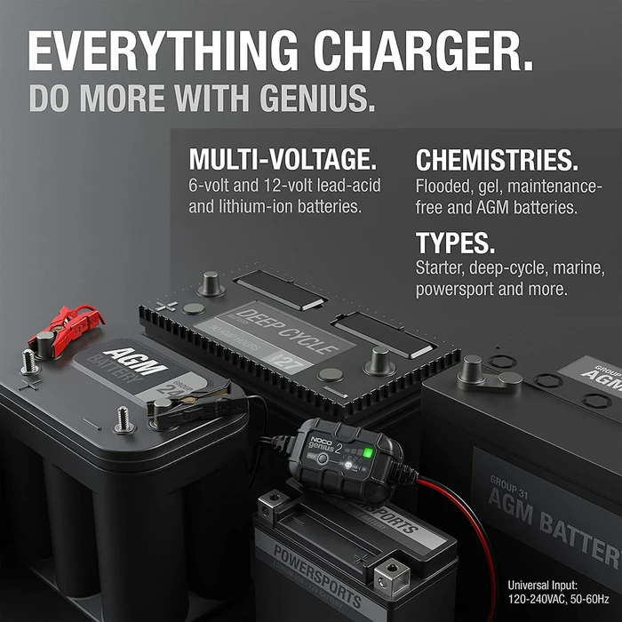 NOCO Genius2EU 2A Battery Charger & Maintainer 6/12V