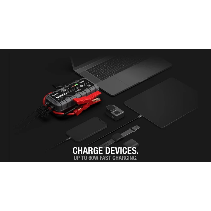 NOCO GBX75 Boost X 12V 2500A Portable Jump Starter with Power Bank, 60W USB‑C PD and 400‑lumen LED Flashlight