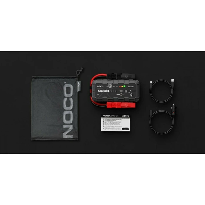 NOCO GBX75 Boost X 12V 2500A Portable Jump Starter with Power Bank, 60W USB‑C PD and 400‑lumen LED Flashlight