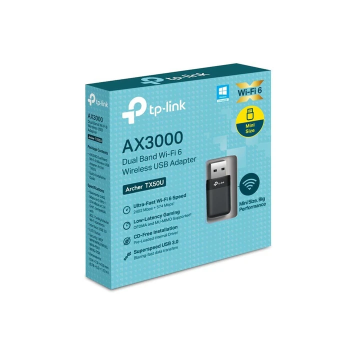 TP-Link Archer TX50U AX3000 USB Wi‑Fi 6 Αντάπτορας Δικτύου