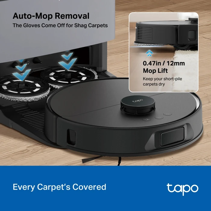 TP-LINK Robot Vacuum & Mop + Advanced Self-Cleaning Docking Station (TAPO RV50 PRO OMNI) (TPTAPORV50PROOMNI)