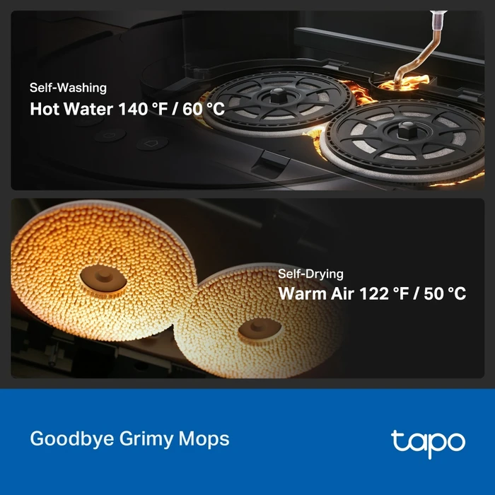 TP-LINK Robot Vacuum & Mop + Advanced Self-Cleaning Docking Station (TAPO RV50 PRO OMNI) (TPTAPORV50PROOMNI)