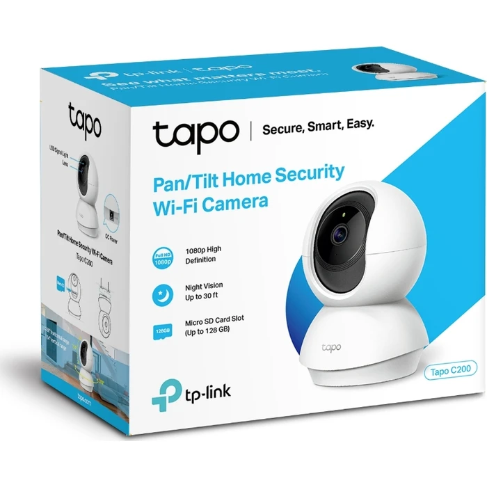 TP-LINK Tapo C200 v1 IP Κάμερα Παρακολούθησης Wi-Fi Full HD 1080p με Αμφίδρομη Επικοινωνία και Φακό 4mm