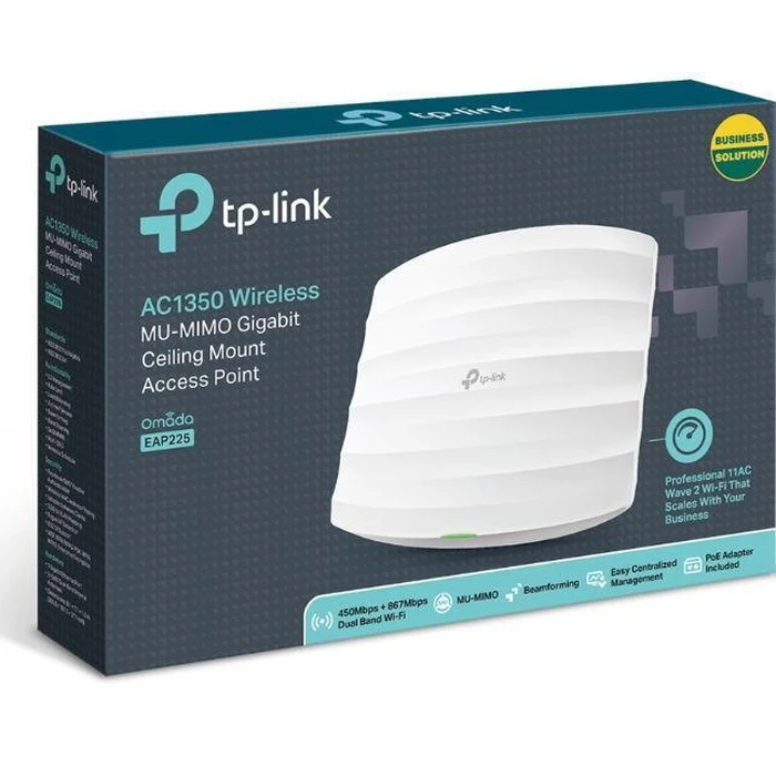 TP-LINK EAP225 Σημείο Πρόσβασης (Access Point) Dual Band Wi‑Fi 5 (2.4 & 5 GHz) AC1350