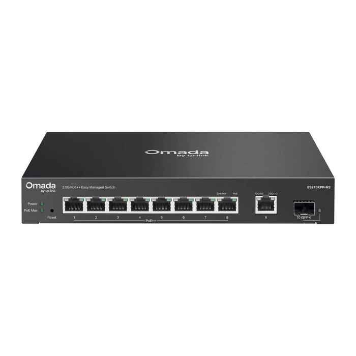TP-Link Omada 8-Port 2.5G + 2-Port 10G Easy Managed Switch with 8-Port PoE++ (ES210XPP-M2) (TPES210XPP-M2)