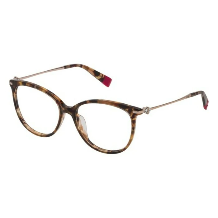 Furla Women's Acetate/Metal Frame Glasses VFU186S Brown Tortoise (53/16/135 mm)