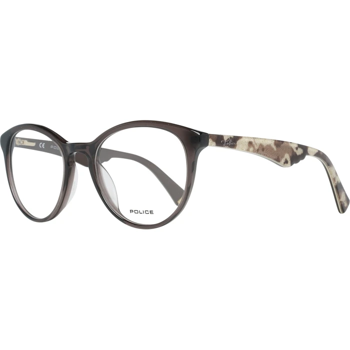 Police VPL764 0J91 Optical Frame - Acetate, Size 50/20/140, Shiny Dark Brown