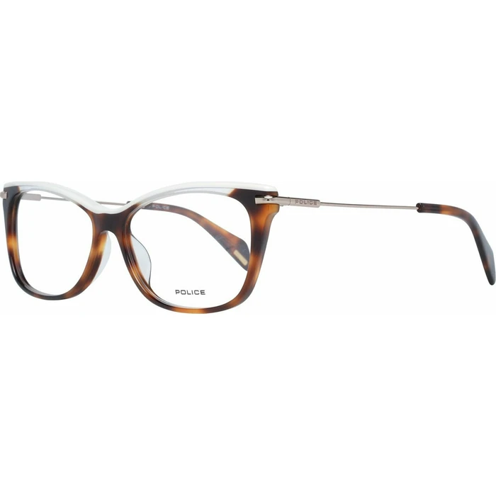 Police VPL506E 09AJ Women's Cat Eye Eyeglass Frame 53/14/140 Brown Tortoiseshell Plastic