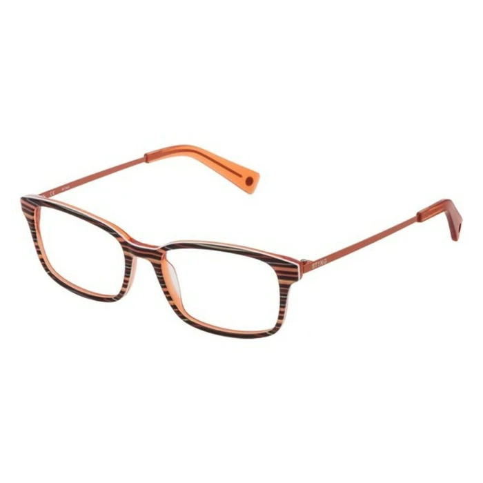 Sting VSJ664 05GR Children’s Eyeglass Frame — Top Lined Orange (Acetate + Metal)