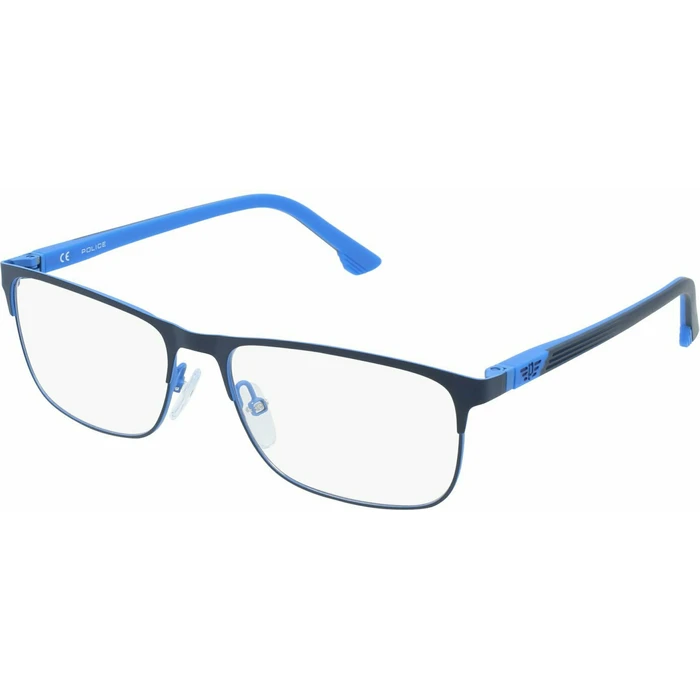 Police VK082 08TG - Children's Optical Frame, Blue Metal Frame, Size 53/15/130