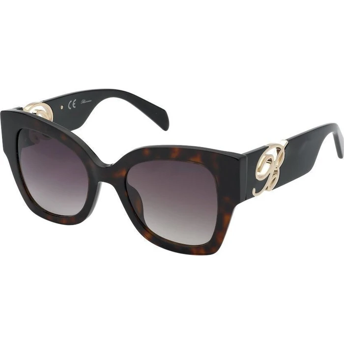 Blumarine Women's Sunglasses SBM795-510714 — Brown Tortoiseshell Acetate Frame with Brown Gradient (Category 3) Lenses